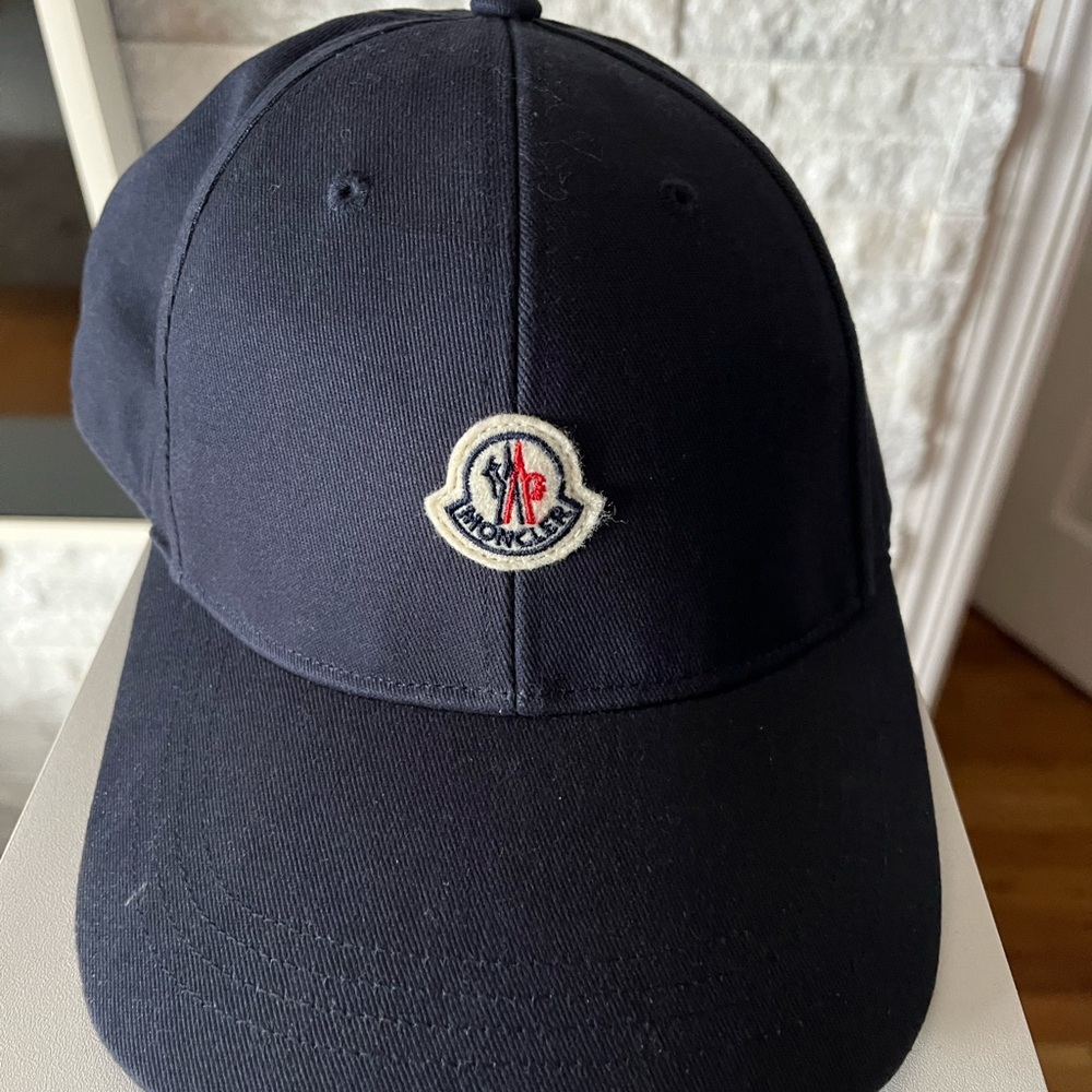 Moncler Blue Hat Classic Style with Embroidered Logo
